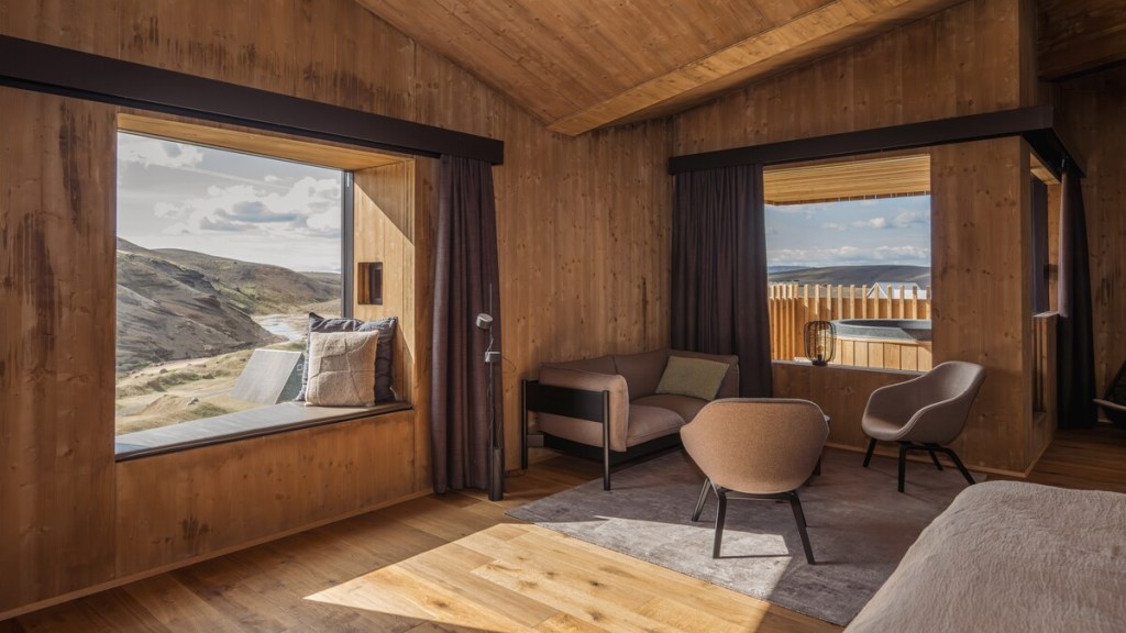 Hotel Highland, de nueva construcción, y es la opción Premium del complejo Base Kerlingarfjöll.