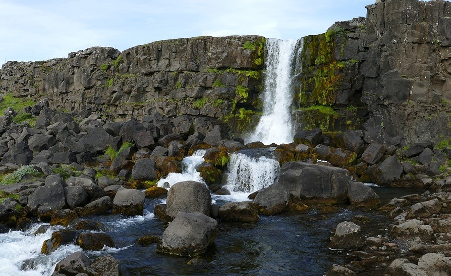 Öxarárfoss. Las mejores cascadas de Islandia.