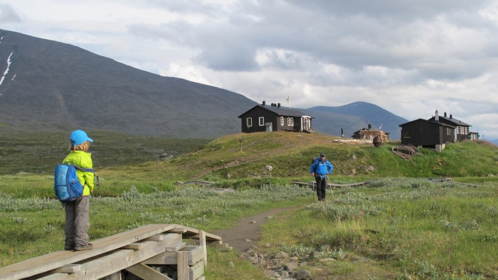 Kungsleden con niños. Refugios durante el camino.